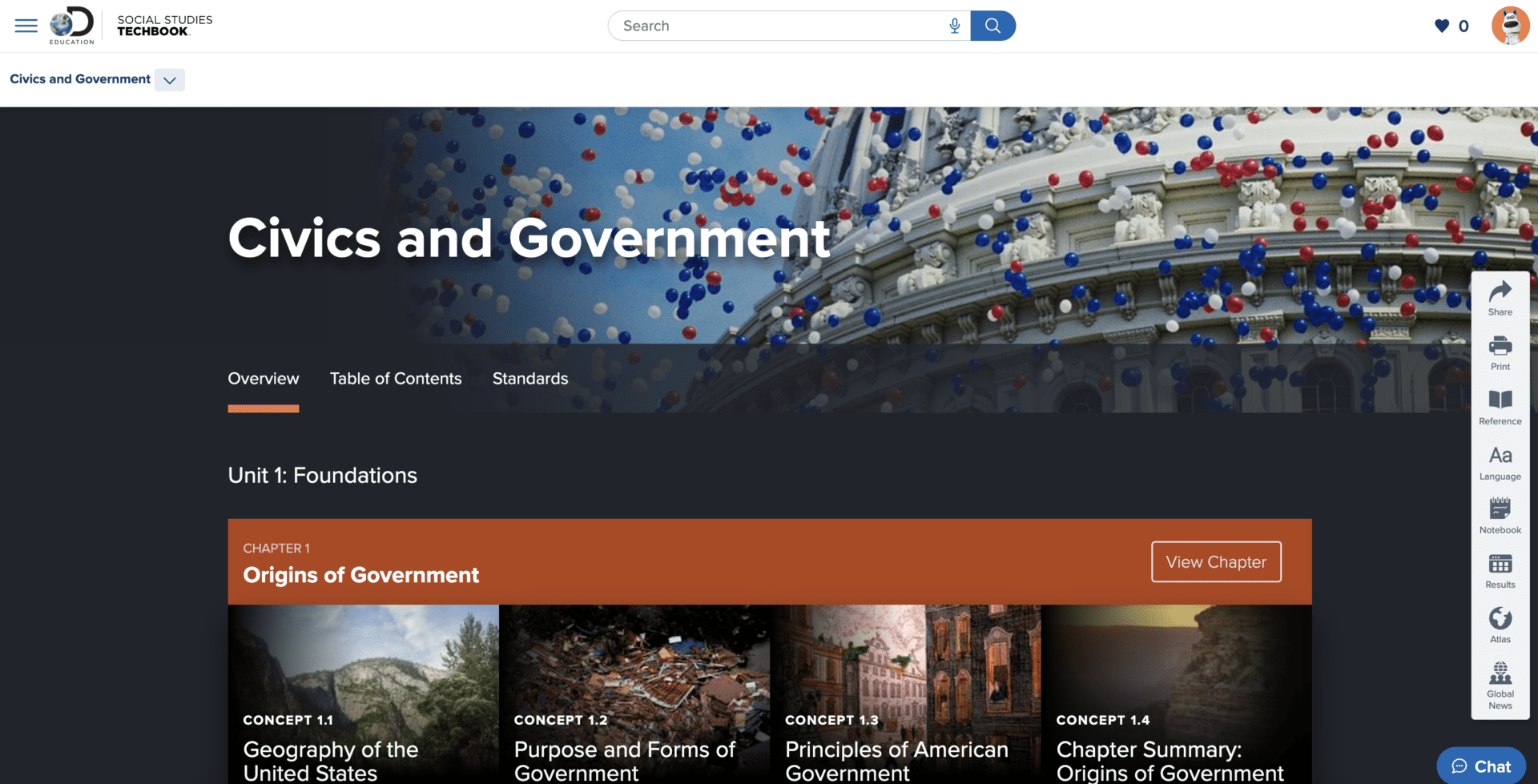 screenshot social studies